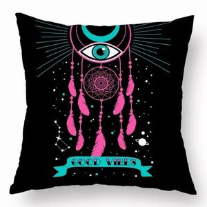 New Evil Eye Dreamcatcher Mystic black pillow cover